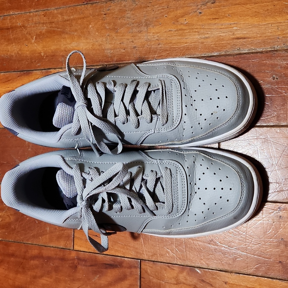 Nike Court Vision Low Top - Gray And Navy Blue - Picture 2 of 5